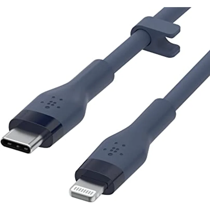 Belkin BOOST CHARGE Flex Silikonkabel USB-C auf Lightning, 1m, MFi-zertifiziert, blau, schnellladefähig – Bild 4