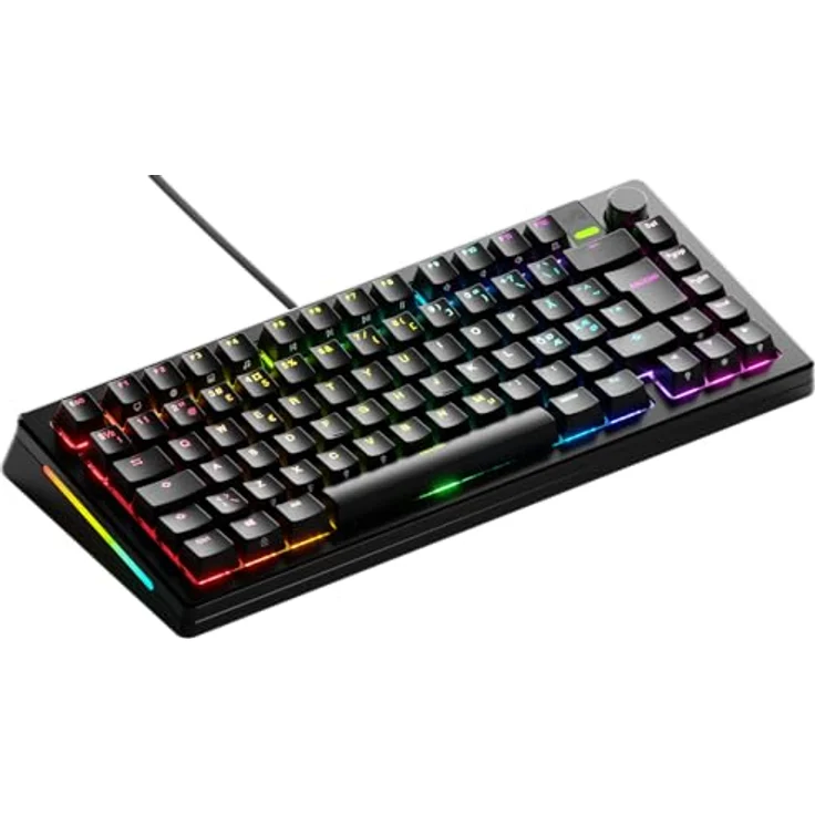 Glorious GMMK 3 Pro 75%, Gaming Tastatur (TKL) mit RGB, Nordic ISO Layout, Schwarz, mechanische Glorious Fox Linear Switches – Bild 1
