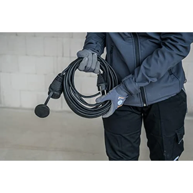 Brennenstuhl BREMAXX Verlängerungskabel (15m Kabel in schwarz, für den kurzfristigen Einsatz im Außenbereich IP44, einsetzbar bis -35 °C, öl- und UV-beständig) – Bild 3