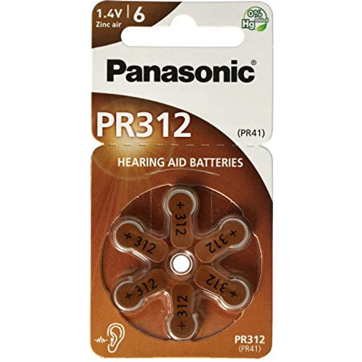 Panasonic Hörgerätebatterien PR312 (10 Blister Pack - 60 Batterien) – Bild 2