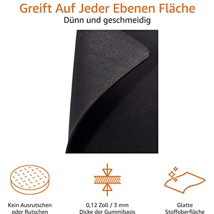 AmazonBasics Großes Gaming-Mauspad, Computer, verlängert, Schwarz – Bild 3
