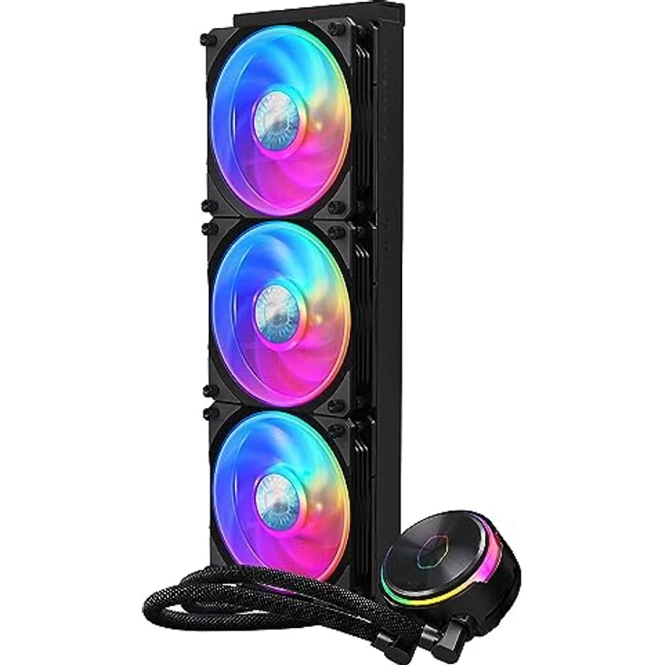 Cooler Master MasterLiquid PL360 Flux 30th Anniversary Edition - Flüssigkeitskühler CPU, 3 x Ventilateurs 120mm, Radiateur 360mm, Regler RGB Gen2 Inclus, Compatible AMD & Intel – Bild 2