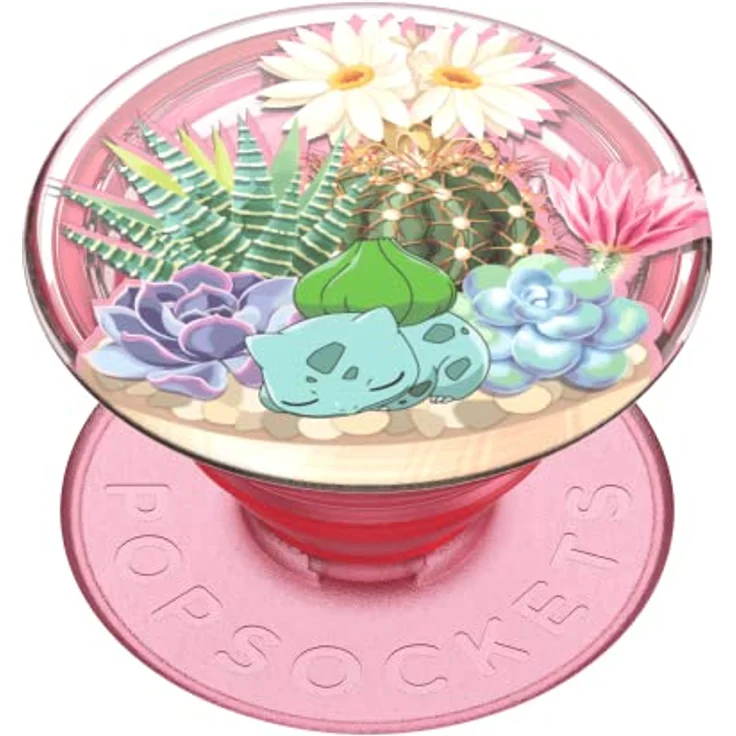 PopSockets: PopGrip - Ausziehbarer Sockel und Griff mit einem Austauschbarem Top für Smartphones und Tablets - Pokémon - Bulbasaur Terrarium – Bild 1
