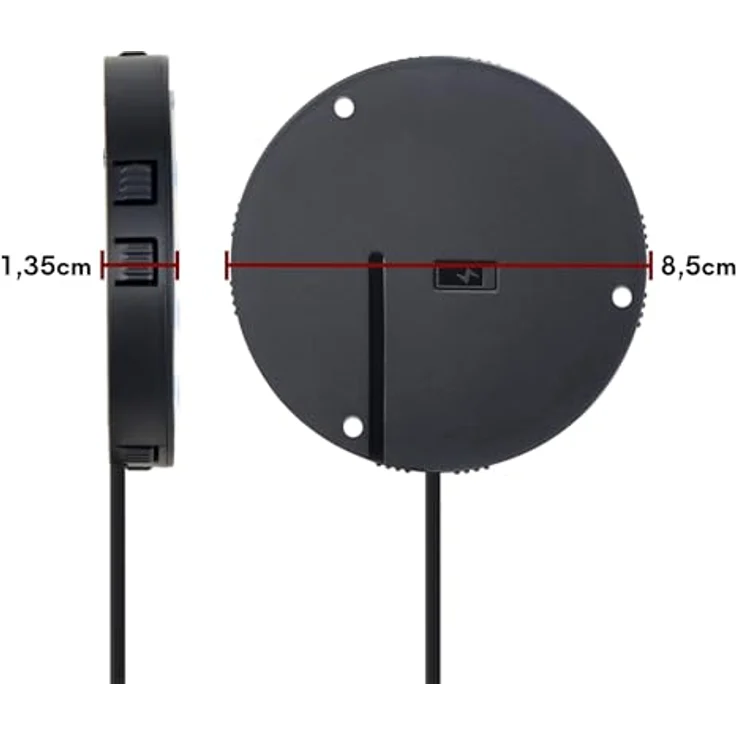 kalb Drahtloses Ladegerät 15W Unsichtbar, induktives Laden QC 3.0, 85mm x 13,5mm, universell geschützt, schwarz – Bild 4