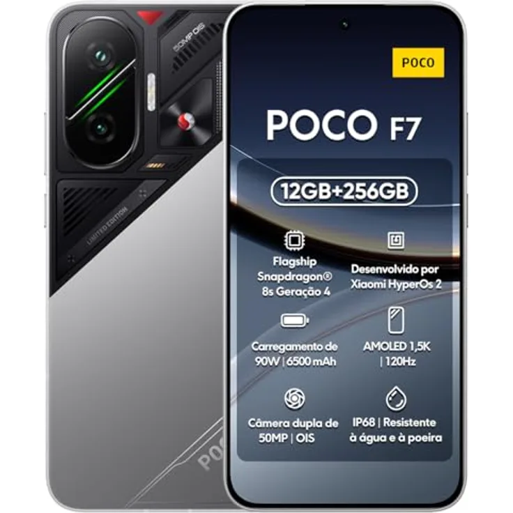 Xiaomi Poco F7 (512 GB, White, 6.83", Dual SIM, 5G), Smartphone, Weiss