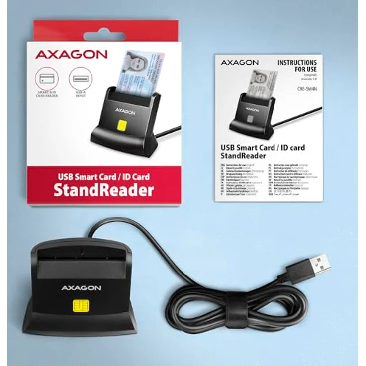AXAGON CRE-SM4N USB Smart Card StandReader – Bild 6