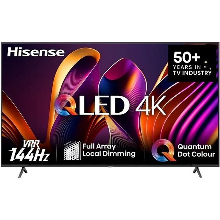 Hisense E77NQ PRO 75" QLED 4K UHD Smart TV, 100Hz, Dolby Vision, DVB-T2/S2/C, VIDAA U, 4x HDMI, Hisense 75E77NQ Pro