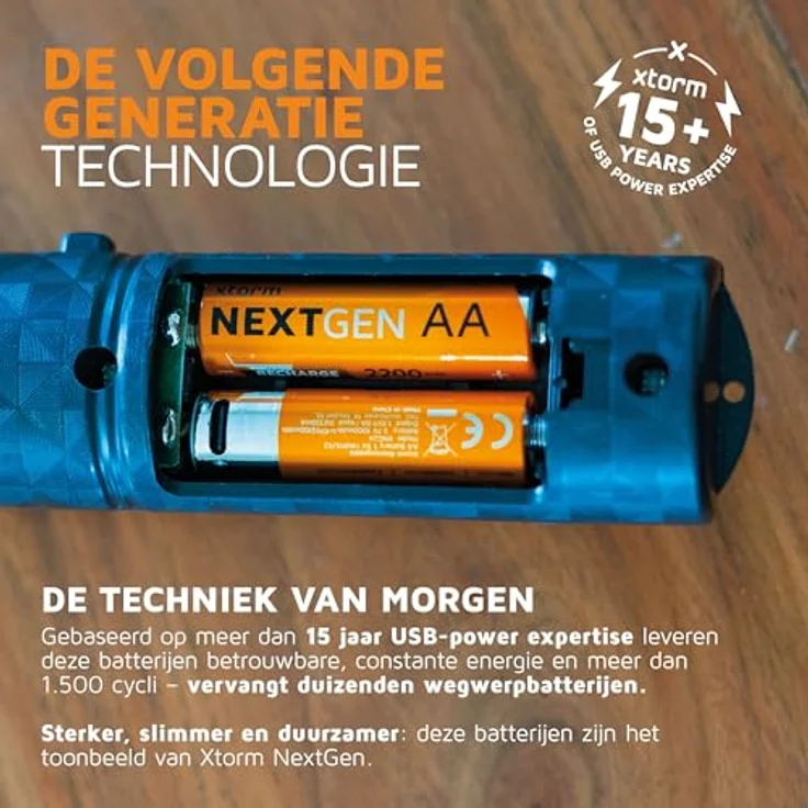 XTORM NextGen Mignon (AA)-Akku, wiederaufladbar über USB-C, 2200 mAh, 4er-Pack, langanhaltende Leistung – Bild 4
