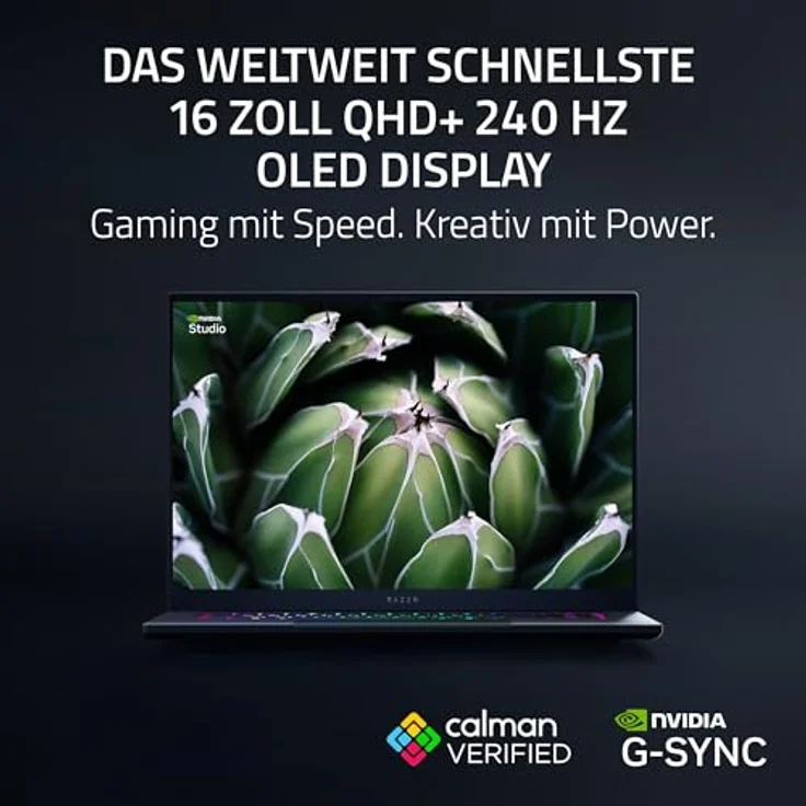 Razer Blade 16 (2025) - 16 Zoll AI Gaming Laptop - NVIDIA GeForce RTX 5090 - AMD Ryzen AI 9 HX 370-16" QHD+ 240Hz OLED Display - 64GB LPDDR5X 8000 MHz - 4TB SSD - QWERTZ DE-Layout | Schwarz – Bild 5