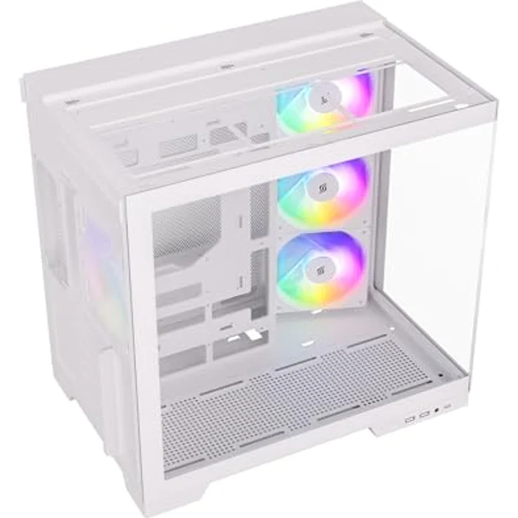 SILENTWARE Silentware View A-RGB White Midi Tower PC-Gehäuse, gehärtetes Glas, 4x 120mm RGB Lüfter, USB-C, ATX/mATX/ITX – Bild 5