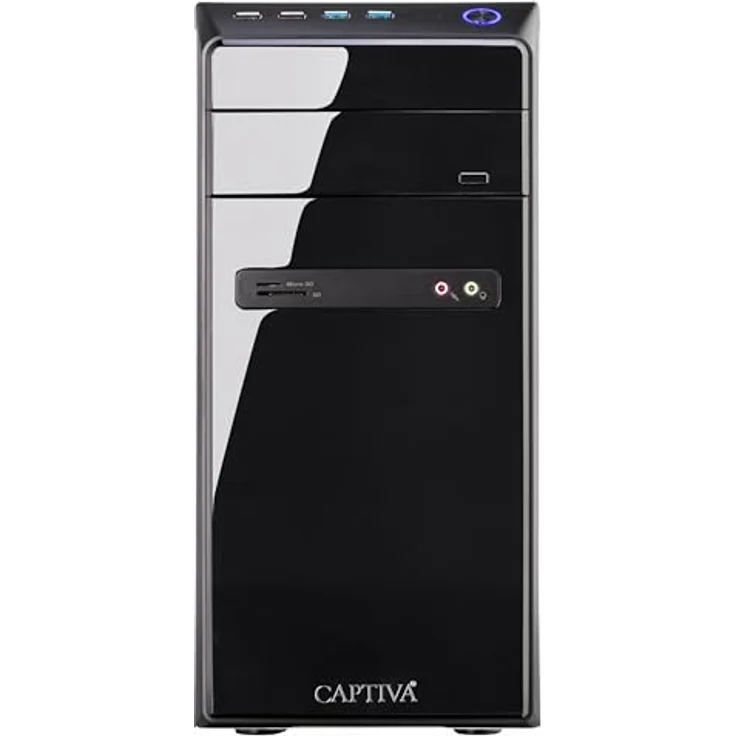 Captiva Power Starter R95-667, Desktop-PC mit AMD Ryzen 5 5600G, 8 GB RAM, 500 GB SSD, integrierte Radeon Grafikkarte, Wi-Fi 6, Schwarz – Bild 2