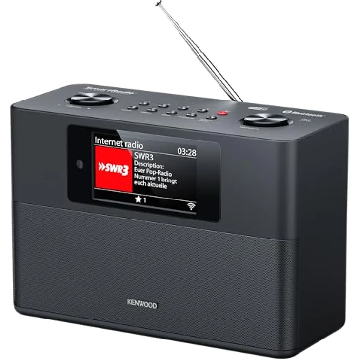 Kenwood CR-ST200S-B, Internetradio mit DAB+, FM, Bluetooth und WLAN, Schwarz, 4,3 Zoll Farbdisplay, 20 Sender-Voreinstellungen, Spotify Connect – Bild 9