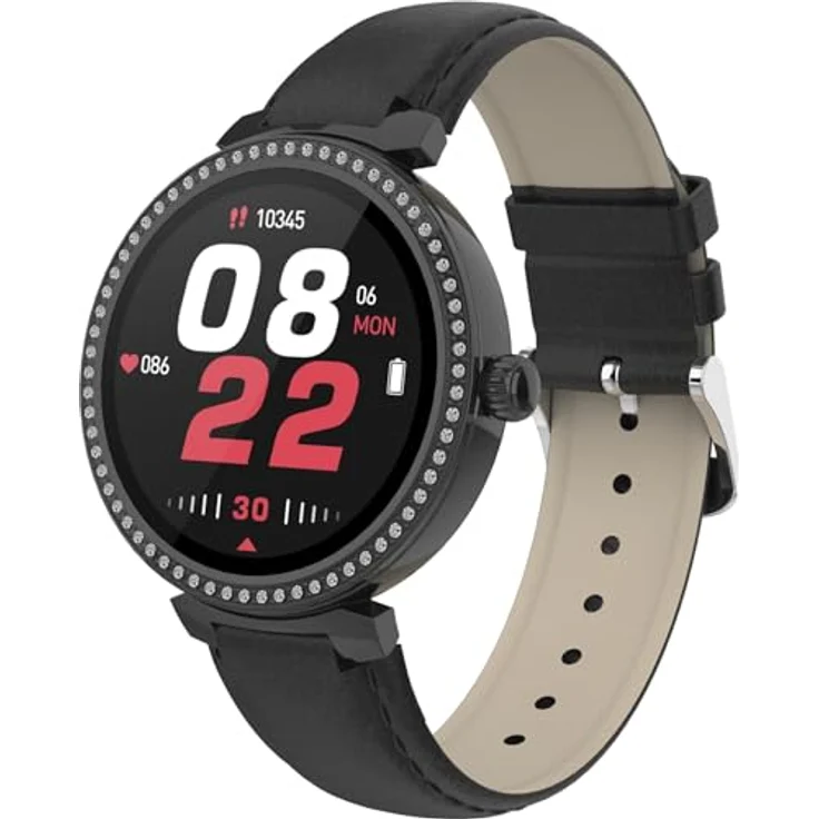 Denver Smartwatch SWC-342, Bluetooth Smartwatch mit Herzfrequenzsensor und IP67-Wasserdichtigkeit, schwarz – Bild 3