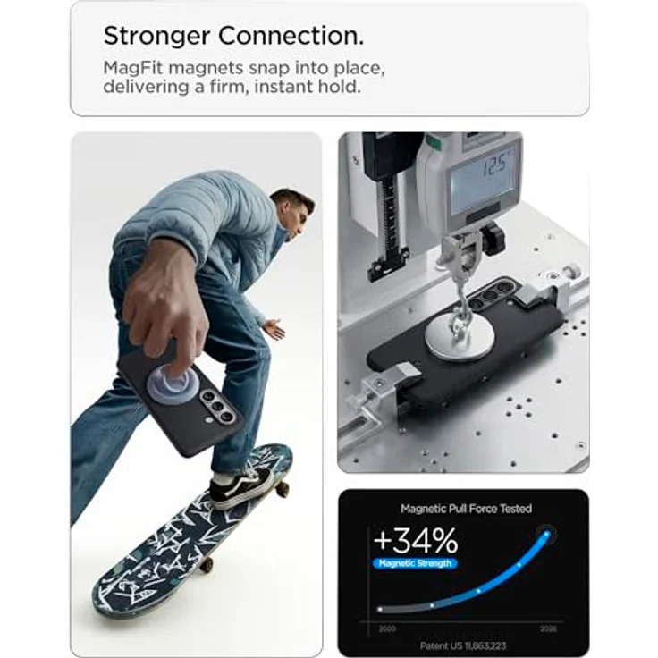 Spigen Nano Pop MagFit Hülle für Samsung Galaxy S26, Zweifarbiges Design, Dünn und Staubfrei, Kompatibel mit MagSafe - Black Sesame – Bild 5