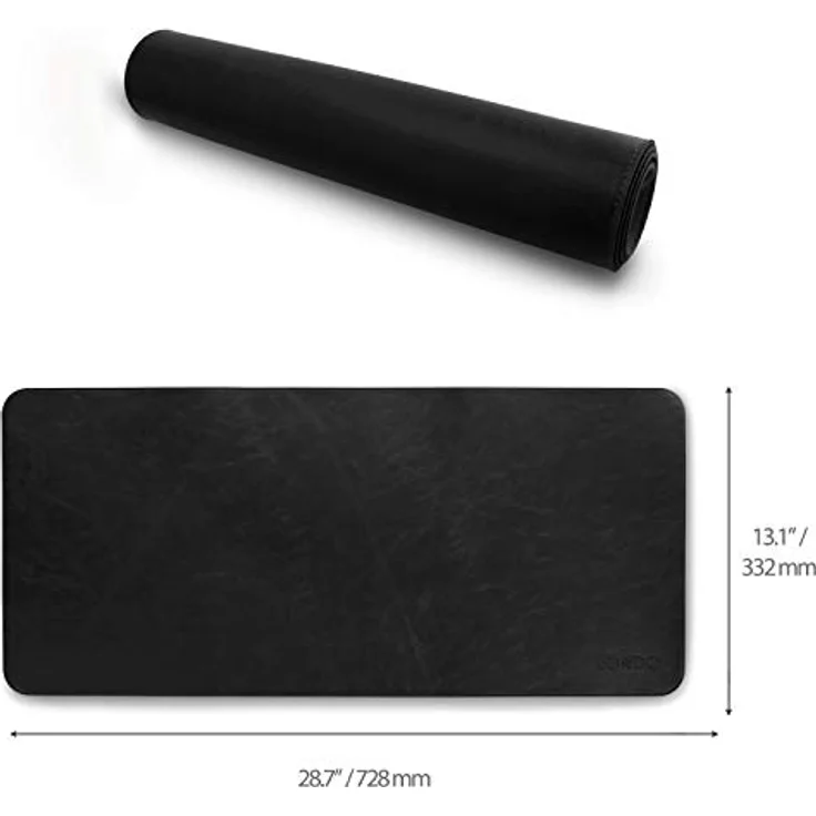 Londo Leder Verlängerter Mauspad, Schwarz – Bild 3