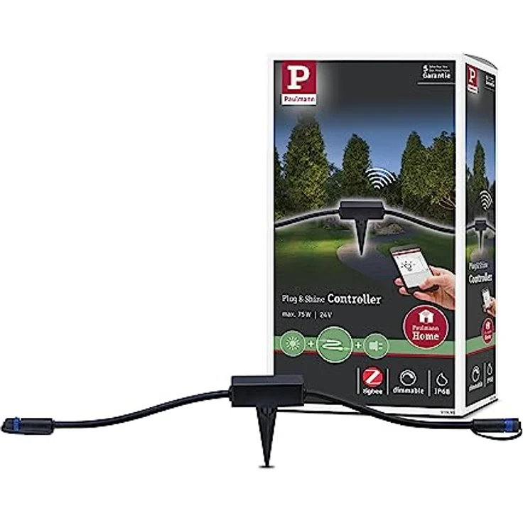 Paulmann 93999 Plug & Shine Zigbee Controller für Außenleuchten IP68 SmartHome max. 75 Watt Steuerung dimmbar – Bild 1