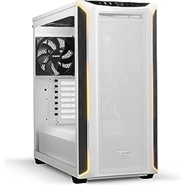 be quiet! Shadow Base 800 DX White PC-Gehäuse, Pure Wings 3 140mm PWM Lüfter, ARGB-Beleuchtung, USB 3.2 Gen. 2 Type C, Airflow, Open-Mesh, E-ATX Mainboard, 420mm Radiatoren, Glas Seitenfenster, BGW62 – Bild 1