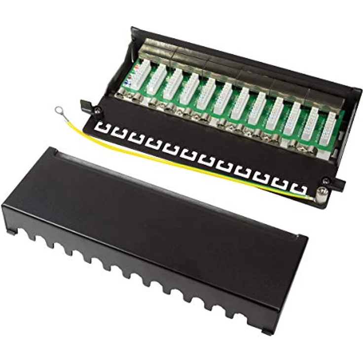 LogiLink NP0017 12 Port Patch-Panel CAT 6, kompaktes Verteilerfeld für Wand- und Tischmontage, geeignet für Fast- und Gigabit Ethernet und Power over Ethernet – Bild 6