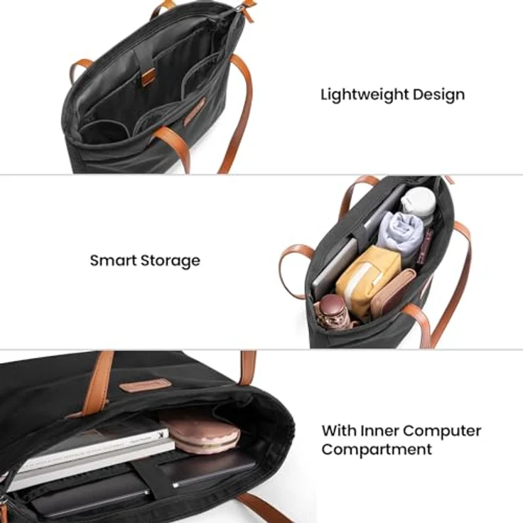 Tomtoc TOMTOC Versatile-T23, 15.6 Zoll Laptop-Tasche mit 18L Kapazität, spritzwasserresistent, Schwarz – Bild 5
