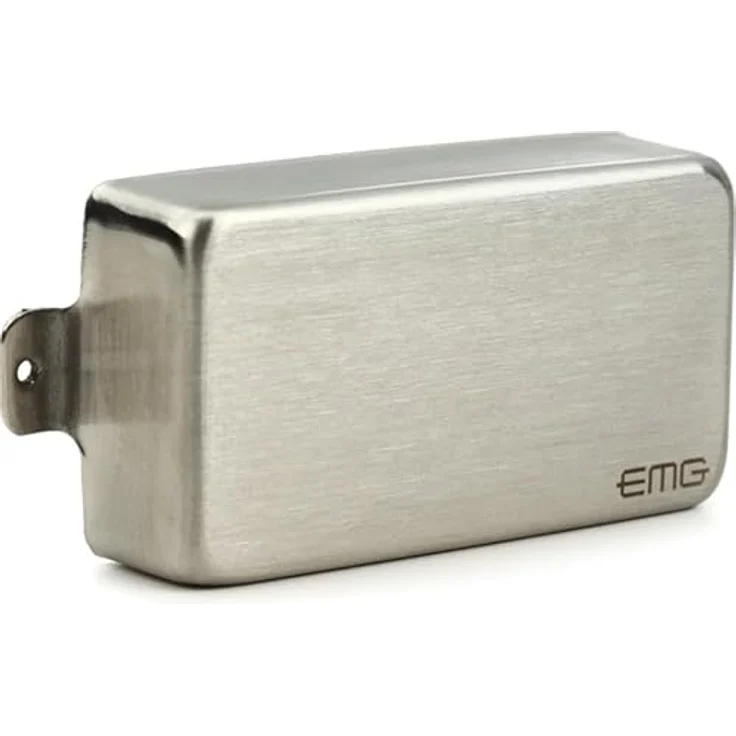 EMG 81 Brushed Chrome, aktiver Humbucker Tonabnehmer für E-Gitarre mit starkem High Output und lötfreiem Installationssystem, Stegposition, universeller Saitenabstand – Bild 5