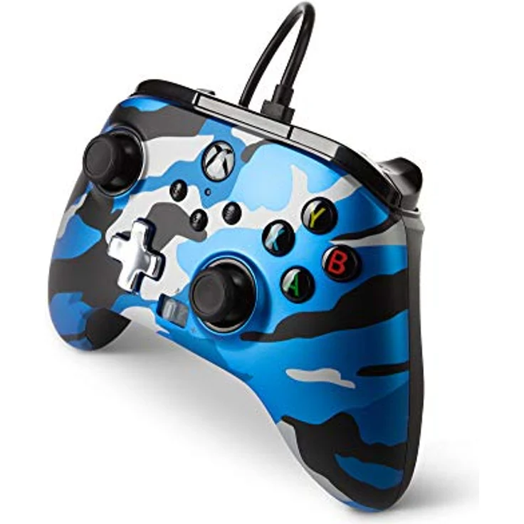 PowerA Enhanced Wired Controller Metallic Blue Camo Blau, Schwarz, Weiß (1518911-01) (PC, Xbox One, Xbox Series) – Bild 6
