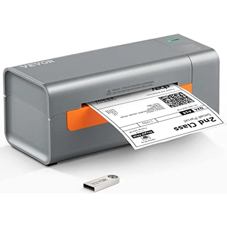 VEVOR DHL Etikettendrucker, Thermodrucker mit USB-Anschluss, automatische Etikettenkennung, unterstützt Windows/MacOS/Linux, geeignet für Amazon, eBay, Etsy, hohe Druckgeschwindigkeit 150 mm/s. – Bild 1