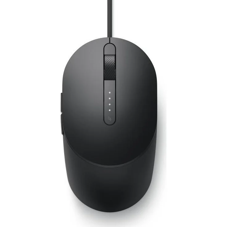 Dell Laser Wired Mouse MS3220, kabelgebundene Maus mit 1250 dpi optischem Lasersensor, ergonomisches Design, grau