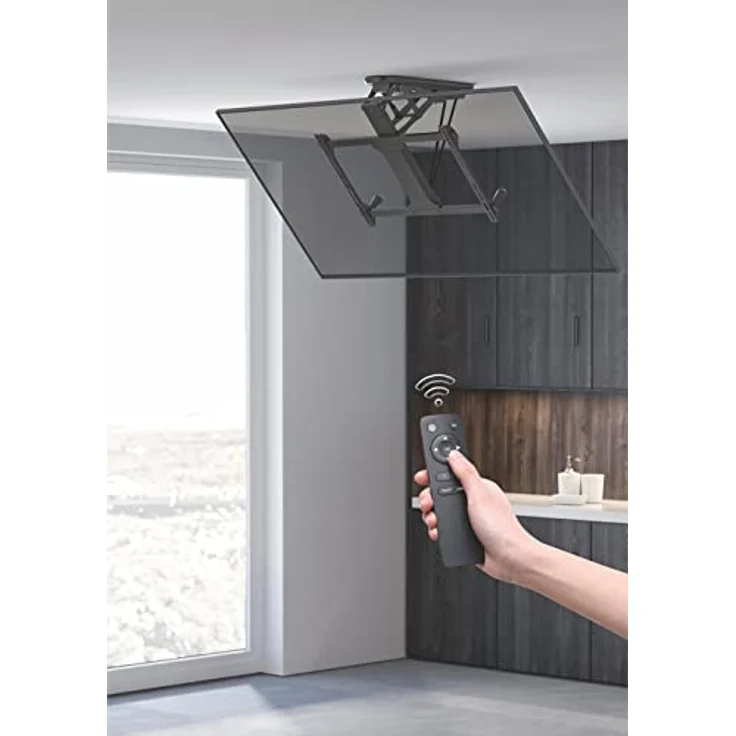 mywall HL44ML Motorisierter & klappbarer Smart Home Deckenhalterung für Fernseher für Bildschirmgrößen 32“ - 70“ (81-176 cm), Belastung bis 35 kg, mit Funk-Fernbedienung, mit Smart Home Funktion – Bild 3