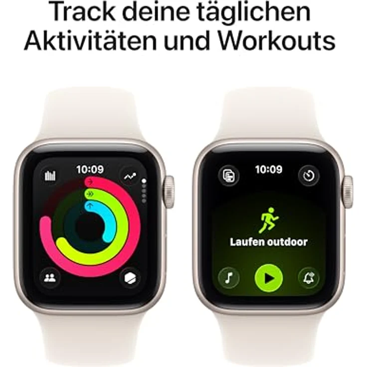 Apple Watch SE 3 GPS, 40 mm, Aluminiumgehäuse Polarstern, Sportarmband Polarstern - S/M – Bild 5