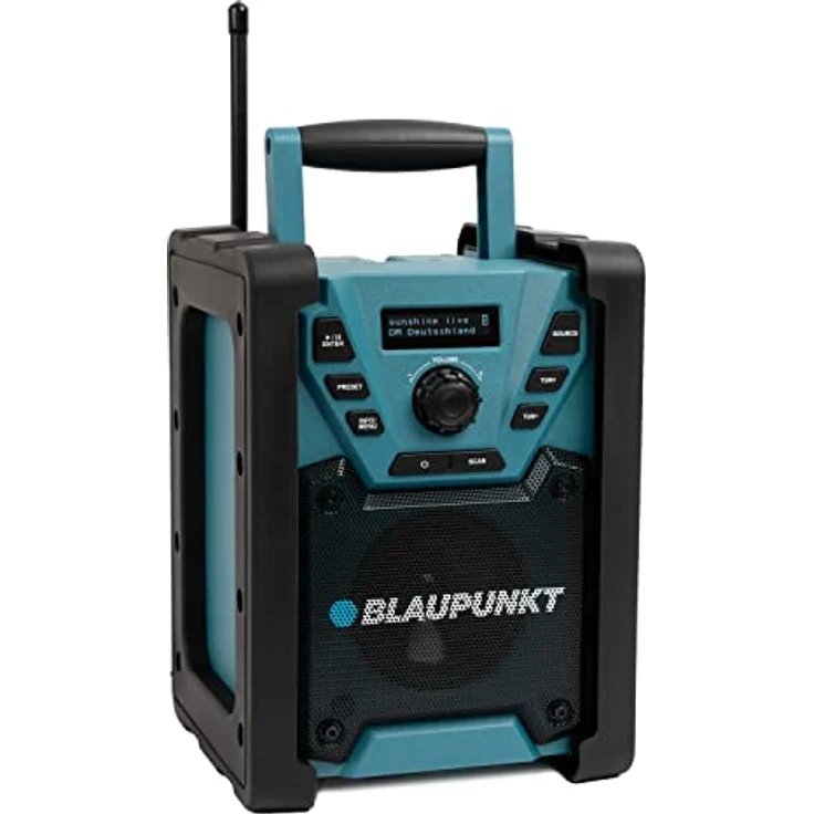 Blaupunkt BSR 200 Baustellenradio mit Akku – Tragbares Radio mit Bluetooth robust (AUX-IN, 5 Watt RMS, Schutzklasse IPX5)… – Bild 1