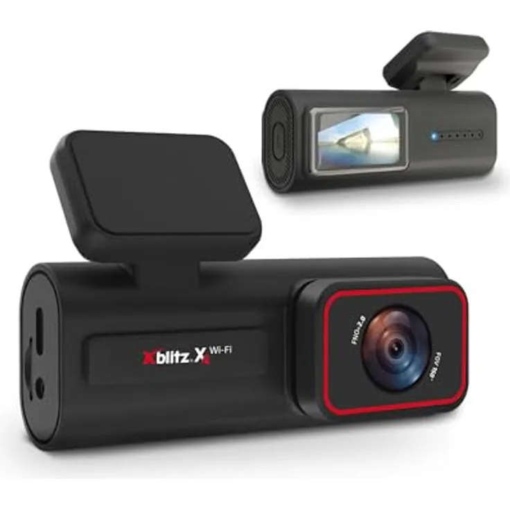 Xblitz X4 Wi-Fi Dashcam 2,5K UHD, HD Videoaufnahme mit WLAN-Funktion und Weitwinkelobjektiv, Schwarz