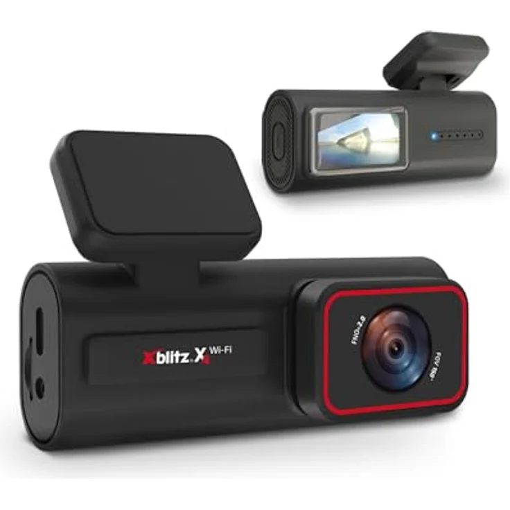 Xblitz X4 Wi-Fi Dashcam 2,5K UHD, HD Videoaufnahme mit WLAN-Funktion und Weitwinkelobjektiv, Schwarz – Bild 1