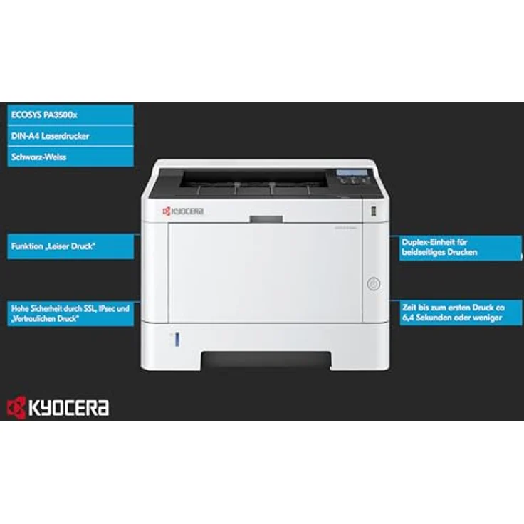Kyocera ECOSYS PA3500x, Laser Drucker Schwarz-Weiß A4, 35 S./min, 1200 x 1200 dpi – Bild 3