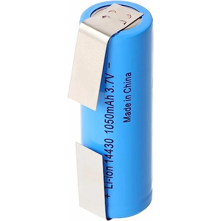 AccuCell Li-ion Akku 14430, 1050mAh 3,6V - 3,7V Lithium-Ionen-Zelle mit U-Form Lötfahnen ohne Schutzelektronik – Bild 4