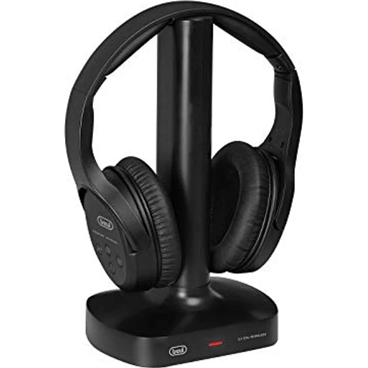 Trevi FRS 1480 R Stereo-Kopfhörer für TV, kabellos, mit Ladestation, digital, optisch, automatische Abschaltung, Rot – Bild 2