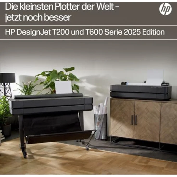 HP DesignJet T250 24 Zoll (61 cm 5HB06D), Großformatdrucker, 76 A1-Drucke/Stunde, Wi-Fi, Ethernet, USB, 2400x1200 DPI, schwarz, recyceltes Metall, 2 Jahre Garantie – Bild 3