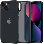 Spigen für iPhone 13 Ultra Hybrid Hülle [Anti-Yellowing] Case Handyhülle Schutzhülle Cover Transparent Durchsichtig Dünn Slim -Frost Black