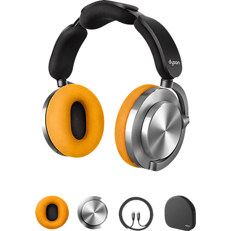 DYSON OnTrac, Over-ear Kopfhörer Bluetooth Gelb/ Aluminium