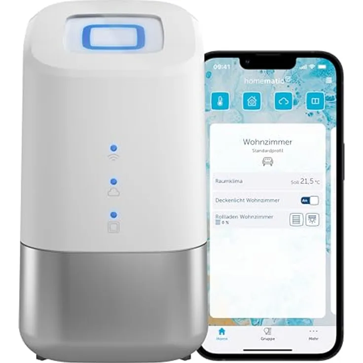 Homematic IP Home Control Unit, Smart Home Zentrale, Digitale Steuerung per kostenloser App, Alexa sowie Google Assistant, hoher Datenschutz