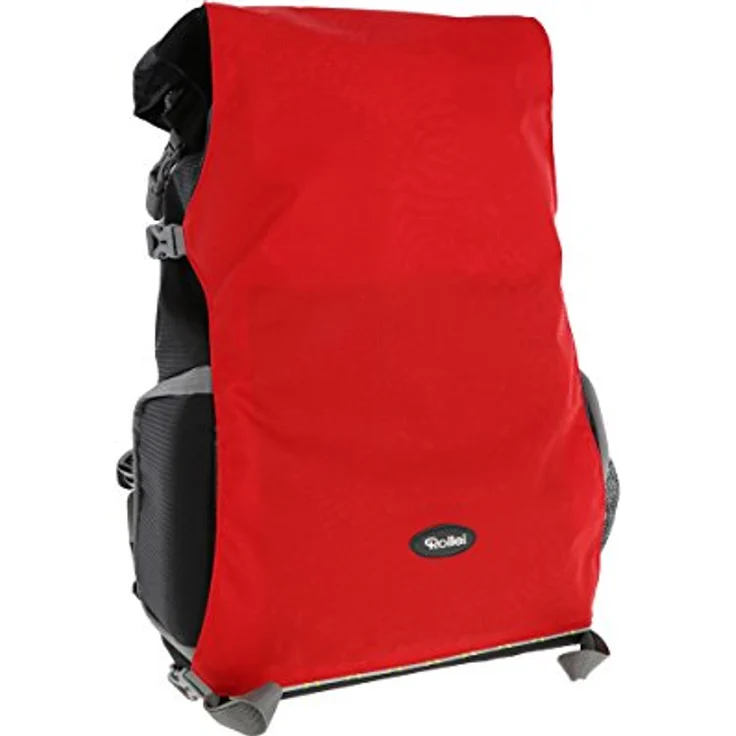 Rollei Traveler Fotorucksack Canyon L - Professioneller Outdoor Fotorucksack, inkl. separatem Einsatz für die Kameraausrüstung, Stativhalterung und Laptopfach - Größe L (35 L) - Sunset (Schwarz-Rot) – Bild 5