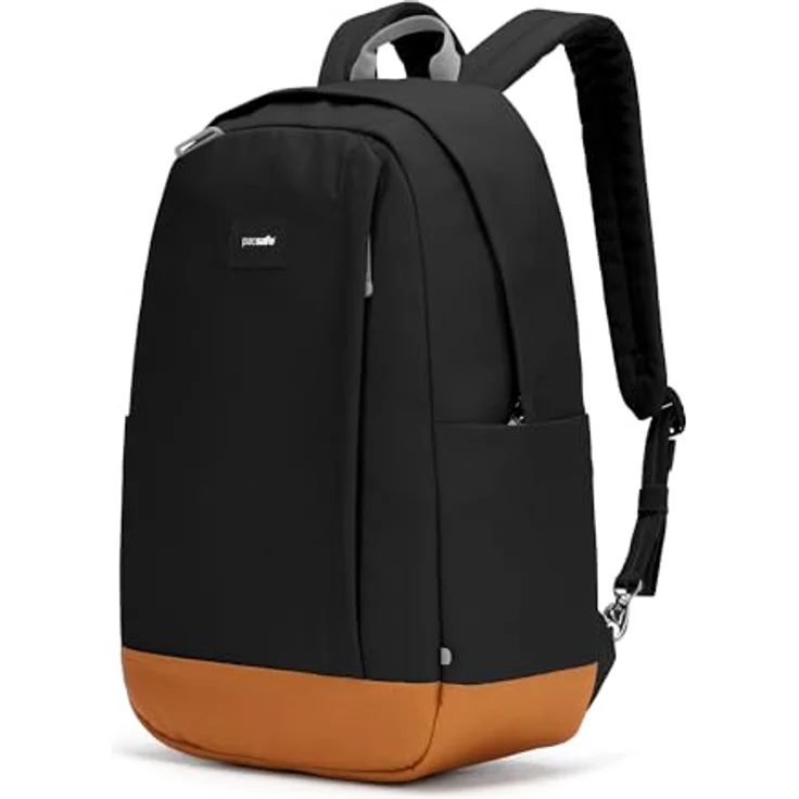 Pacsafe GO Notebook Rucksack 25l, Anti-Diebstahl Rucksack mit schnittfesten Materialien, gepolstertem Laptopfach und RFID-Schutz, Schwarz – Bild 2