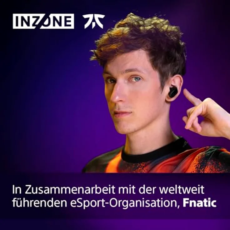 Sony INZONE Buds - True Wireless Gaming Kopfhörer, 360 Spatial Sound, leicht, bequeme Passform, Active Noise Cancelling, AI-Mikrofon, 24-Stunden-Akku, Low Latency Dongle, PC & PS5-kompatibel - Schwarz – Bild 2