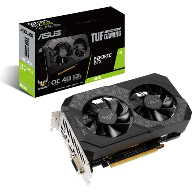 ASUS Die TUF Gaming GeForce GTX 1650 OC Edition 4GB GDDR6 Gaming Grafikkarte (NVIDIA-Turing-Architektur, 4GB GDDR6 Speicher, PCIe 3.0, 1x HDMI 2.0b, 1x Displayport 1.4a, TUF-GTX1650-O4GD6-P-V2-GAMING) – Bild 1