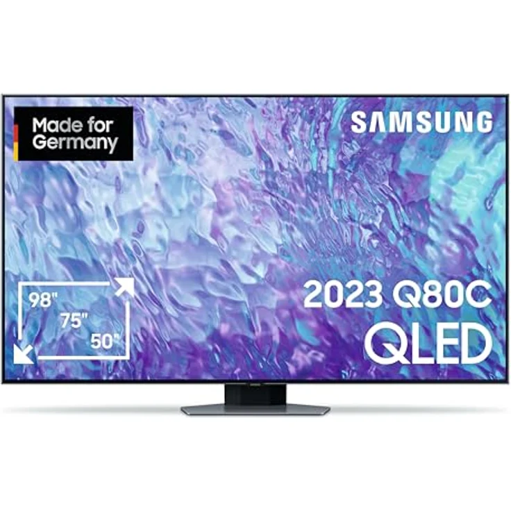 Samsung QLED 4K Q80C 65 Zoll Fernseher (GQ65Q80CATXZG, Deutsches Modell), Smart-TV, Direct Full Array, Neural Quantum Prozessor 4K, Real Depth Enhancer [2023] – Bild 1