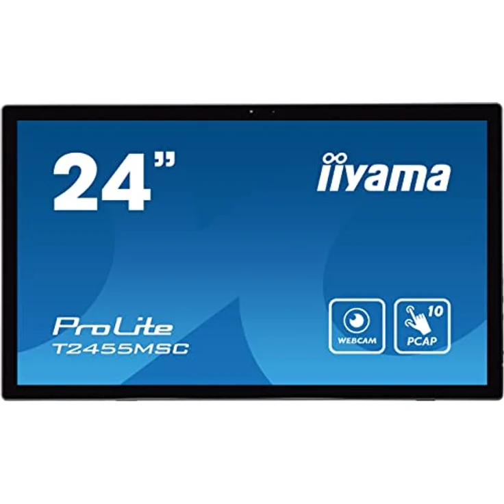 iiyama ProLite T2455MSC-B1, 24” Full HD PCAP 10-Punkt Multi-Touch-Monitor mit integrierter Webcam und flexiblem Standfuß – Bild 2