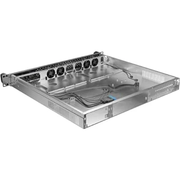 Lanberg SC01-4201-10B, 19" Rackmount Server Gehäuse für ATX/Micro-ATX/Mini-ITX mit 2 Laufwerksschächten, 4 PWM-Lüftern und 1,0 mm dickem Stahlgehäuse – Bild 3
