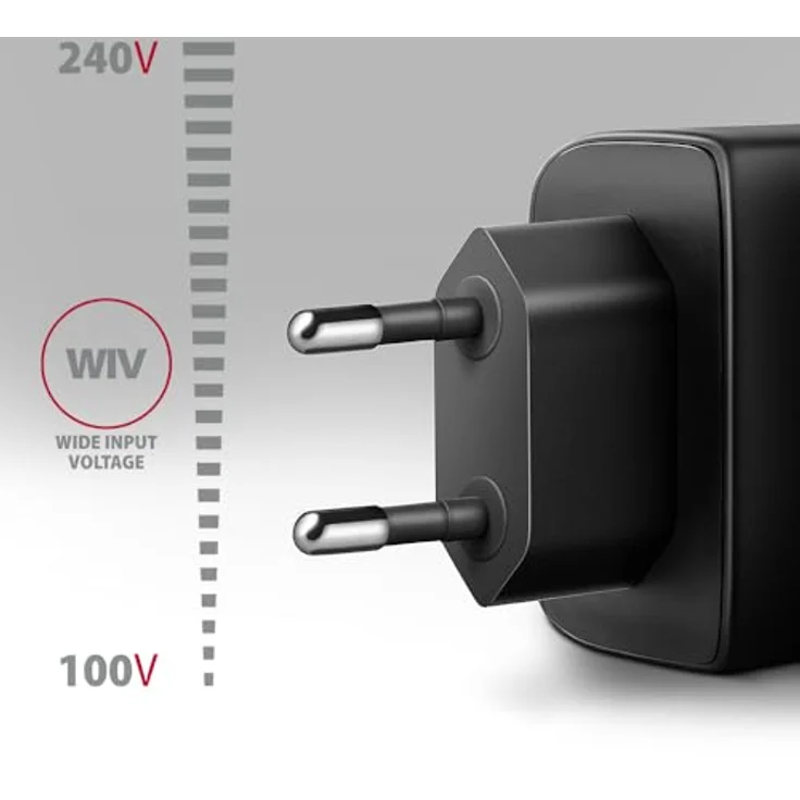 Axagon ACU-PQ45 GaN USB Ladegerät, 45 W mit 2x Ports (USB-A + USB-C), PD3.0, QC4+, Schwarz – Bild 3