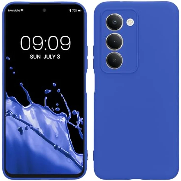 kwmobile Handyhülle kompatibel mit Xiaomi Redmi 15 5G - Flexibles Silikon Case in Baltik Blau mit rutschfestem Schutz – Bild 1