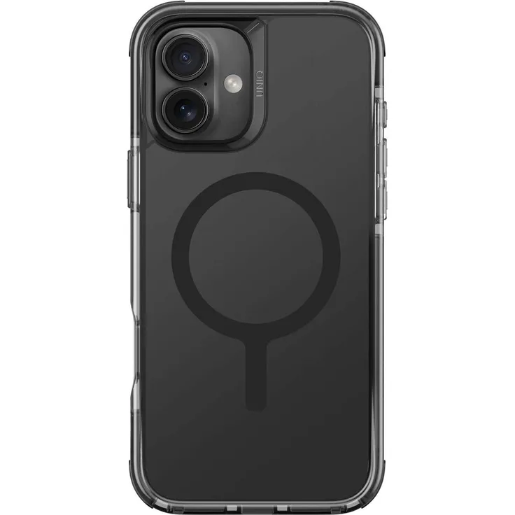 Uniq etui Combat iPhone 16 Plus 6.7", Smartphone Hülle Schwarz mit 360°-Aufprallpuffer und militärischem Fallschutz