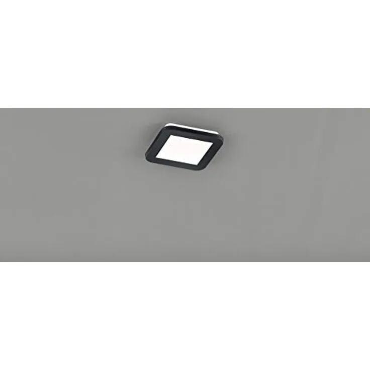 lightling Camilla LED Deckenleuchte IP44, quadratisch 17 cm, Schwarz/Weiß, Switch Dimmer, energiesparend